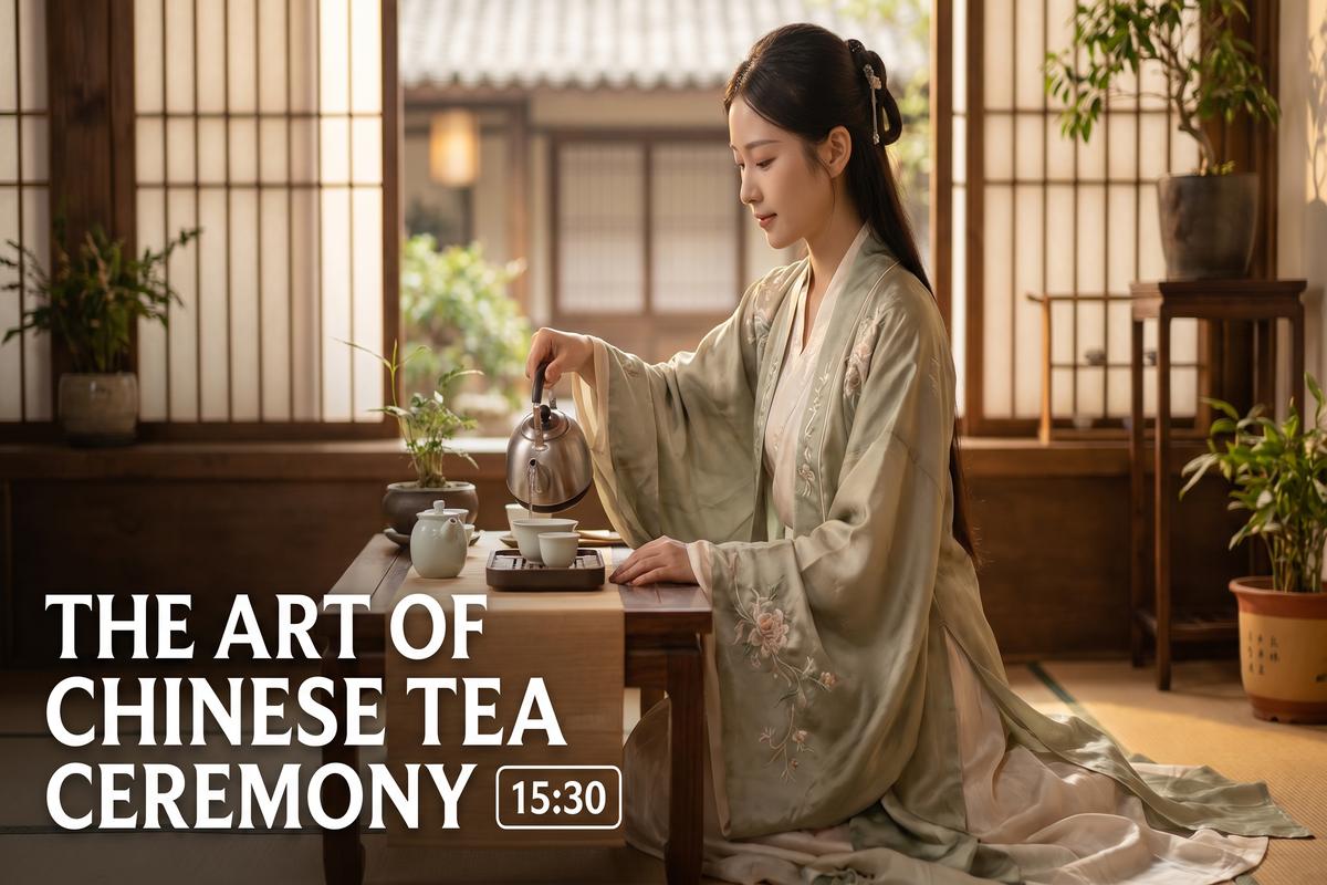 AI换脸传媒茶道视频